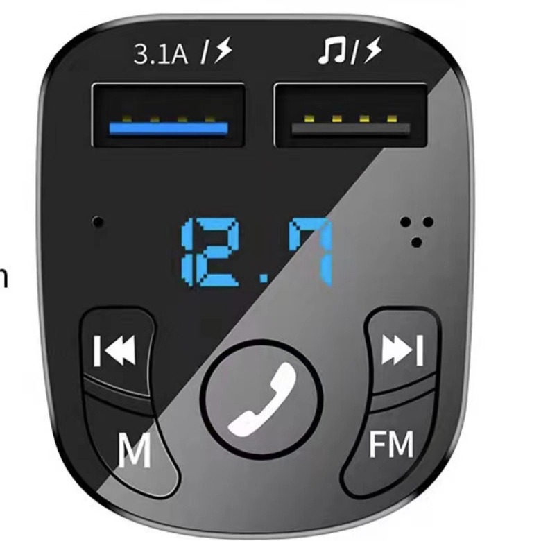 C1 cross-border car MP3 FM car bluetooth receiver transmitter bluetooth car charger transmitter without TF card