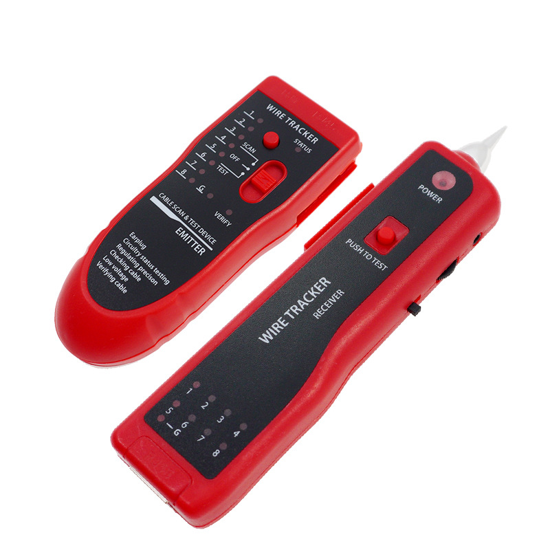 Elf Mouse Network Finder Multi-function Network Wire Tester POE Anti-interference Wire Patrol Detector Red