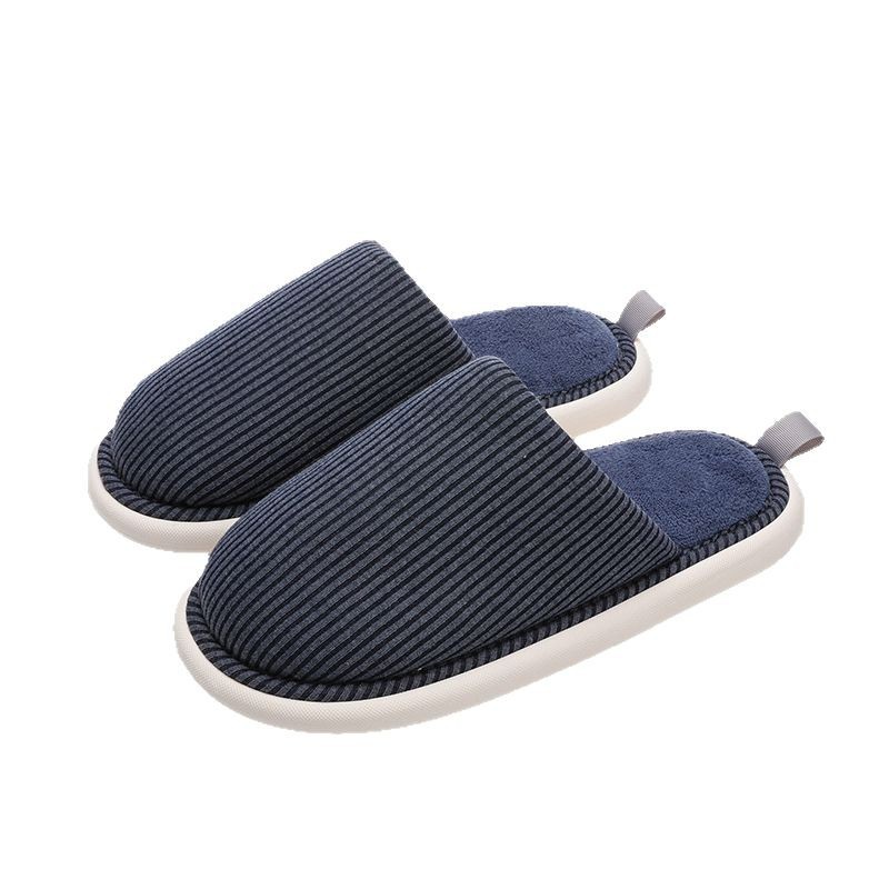 Cotton slippers women autumn and winter lovers step on excrement feeling floor Mao Mao slippers men's home and household dirt-resistant non-slip manufacturers wholesale