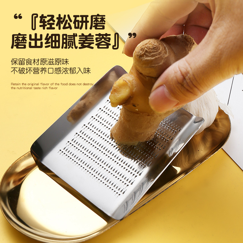 Household Kitchen Stainless Steel Ginger Garlic Grinder Manual Ginger Grater Ginger Juice Grinding Tool Ginger Grinder