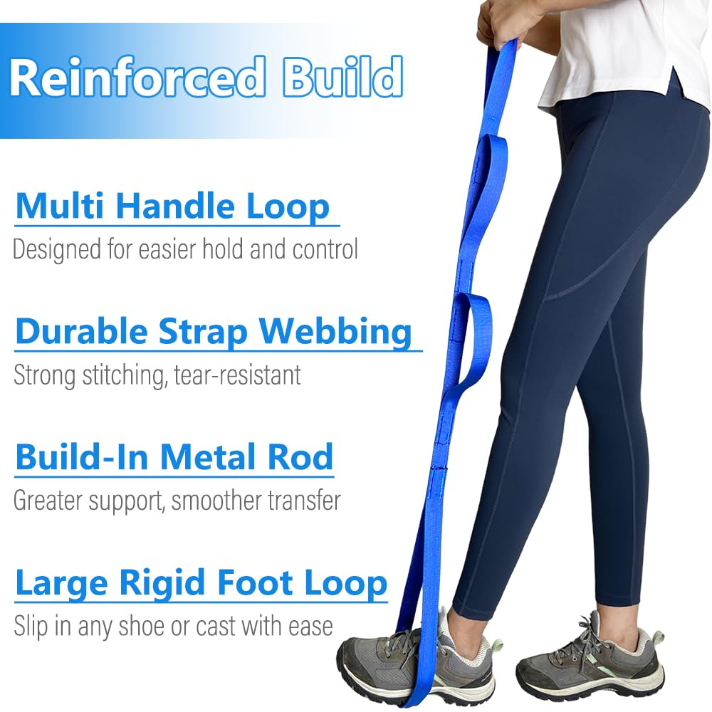 Leg Lift Device, Leg Lift Belt for Hemiplegia, Hip Joint and Knee Training, Leg Lift Walker with Auxiliary Belt for Rehabilitation Training