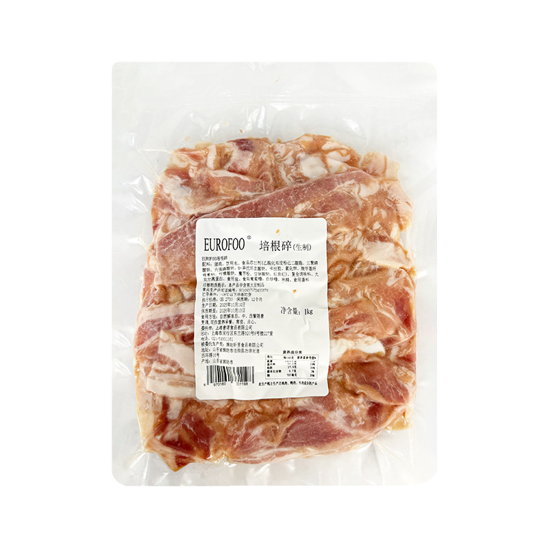 Eurofoo Chopped Bacon 1kg Pizza Sandwich Hand Cake Baked Rice Chinese Fried Rice Baked Pizza Ingredients Commercial