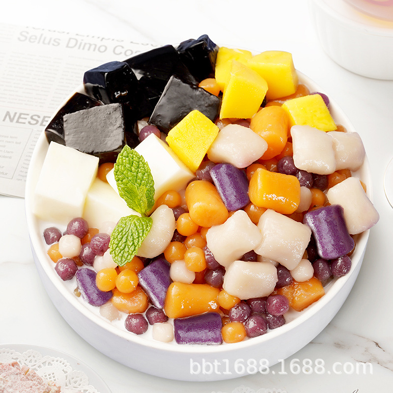 Colorful Taro Balls for Bubble Tea Shop Small Packaging Purple Sweet Potato Fruit Mix Handmade for Home and Commercial Use