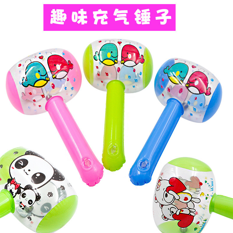 Надувной молоток, детская игрушка, мультяшный шарик, маленький подарок для детского сада, пропсы для ударов, игрушка-колокол