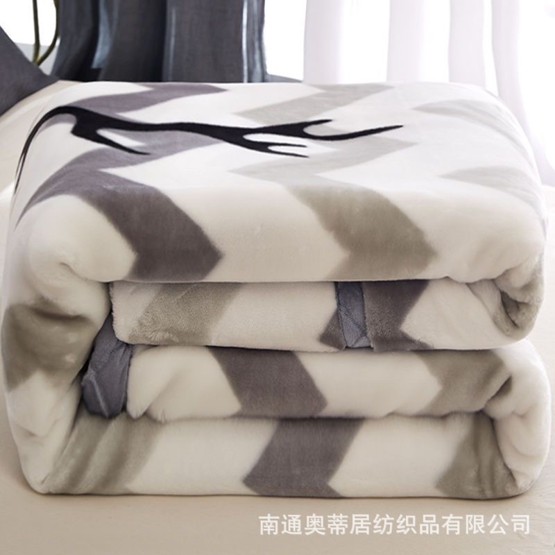 Winter Thickened Raschel Blanket, Double-Sided, Double-Layer, New Chinese-Style Fleece Blanket, Student Blanket, Group Purchase Wholesale