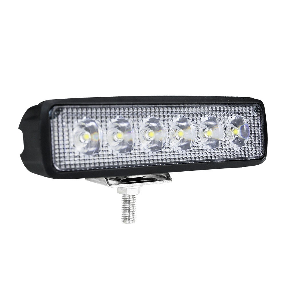 Car Led Work Light, One-Line 6Led 18W Daytime Running Light, Auxiliary Light, Off-Road Vehicle Modification Light