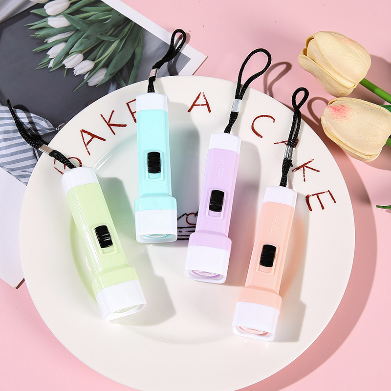 New Pure Color Simple Jelly Color Small Flashlight Strong Light Lighting Led Wholesale Small Household Appliances Small Gifts Wholesale