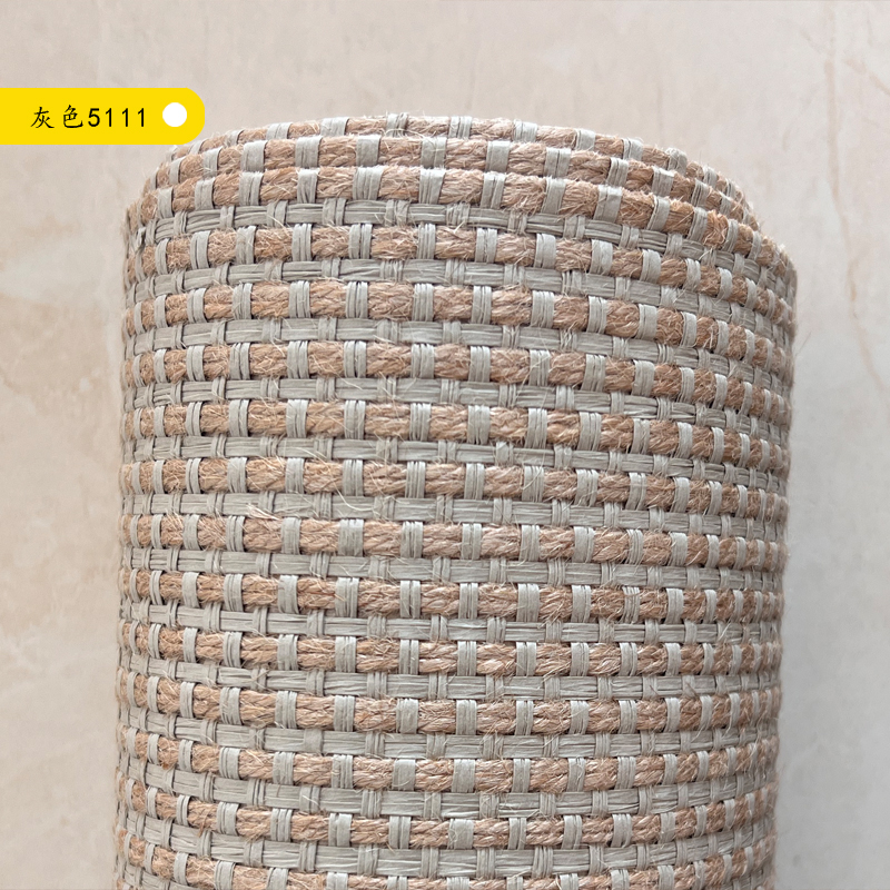 Natural Hemp Woven Sisal Jute Rattan Material Wardrobe Door Veneer Decorative Ceiling Straw Woven Decoration Material