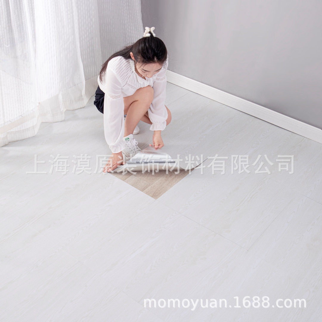 Cross-Border Hot Selling Self-Adhesive Background Wall Wear-Resistant Wood Grain Floor Stickers 30Cmx30Cmpvc Floor Stickers Dropshipping
