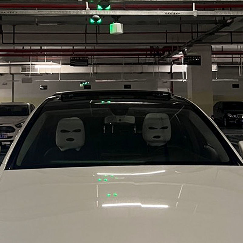 Tiktok-Style Car Headrest Seat Cover, Personalized and Quirky, Universal Car Headrest Cover in Black and White