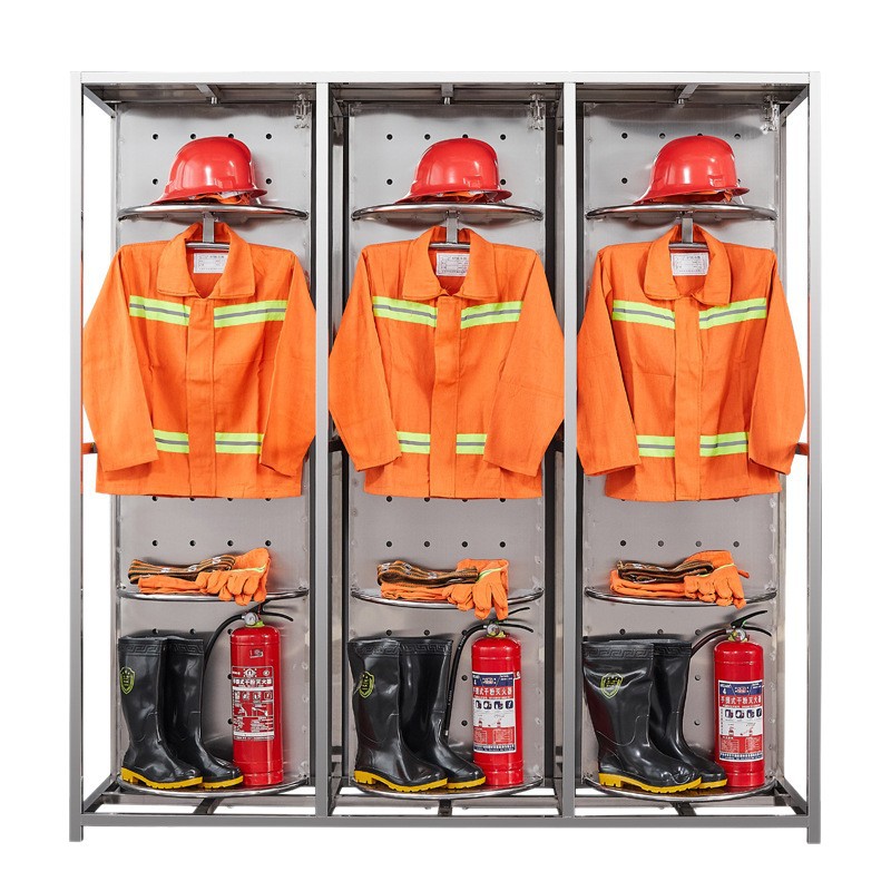 Stainless Steel Fire-Fighting Clothes Rack, Combat Clothes Rack, Rescue Clothes Coat Rack, Electric Rotating Smart Fire-Proof Clothes Storage Rack