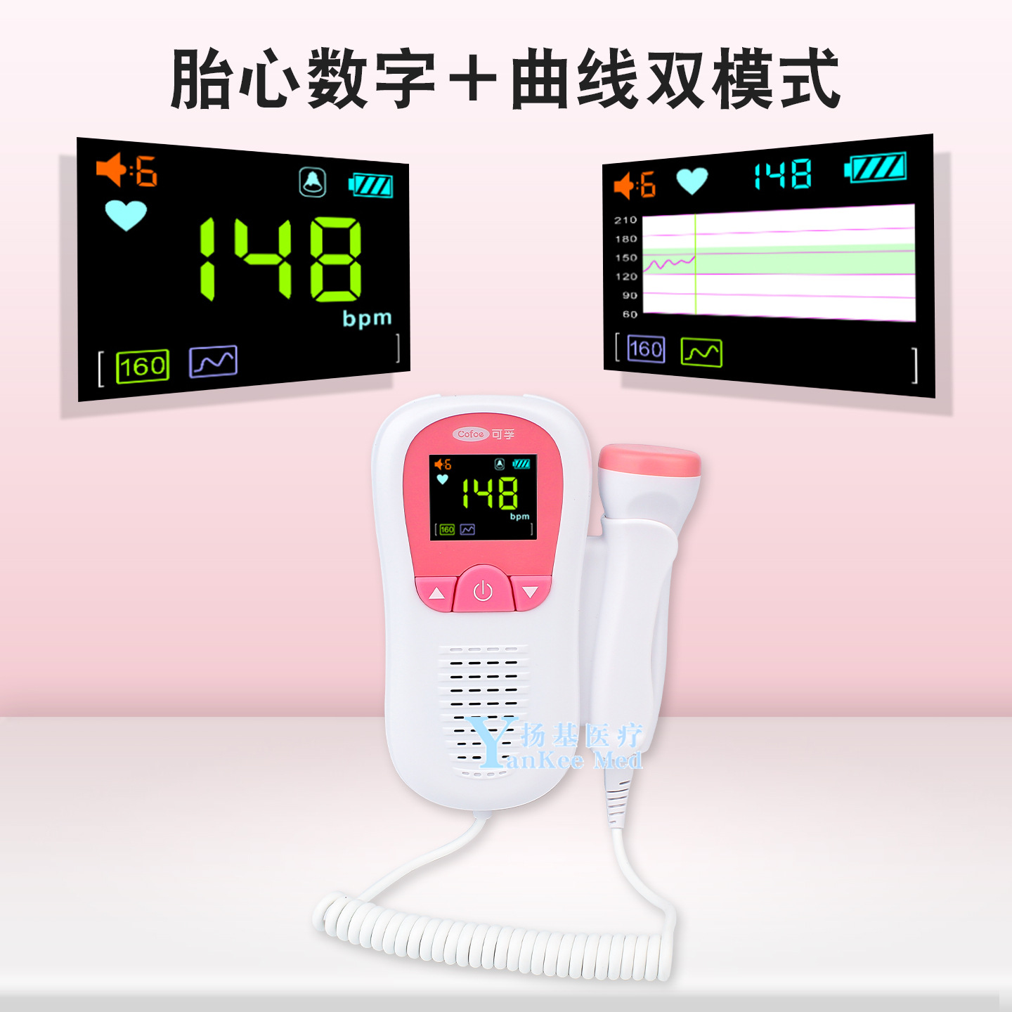 Kefu Doppler Fetal Heart Rate Monitor (Fd-270C) 1 Unit/Box 6970442092335