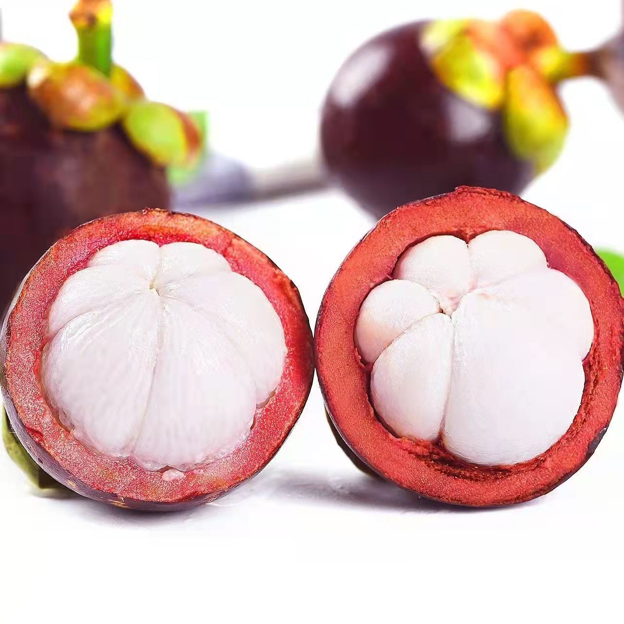 Spot Imported from Indonesia Mangosteen 5A6A Large Fruit Tropical Seasonal Fresh Fruit Sf Express One Piece Drop Shipping