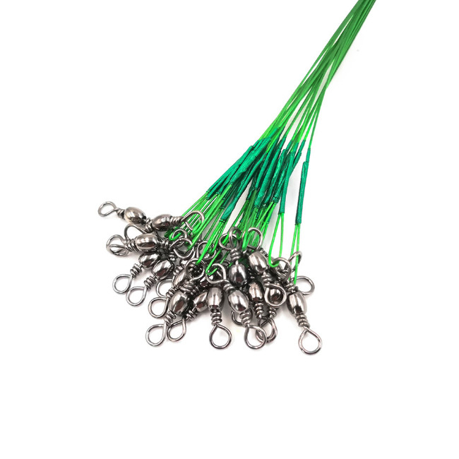 Luya anti-bite line wire leader swivel pin soft steel wire front wire Luya fishing tackle supplies can be split