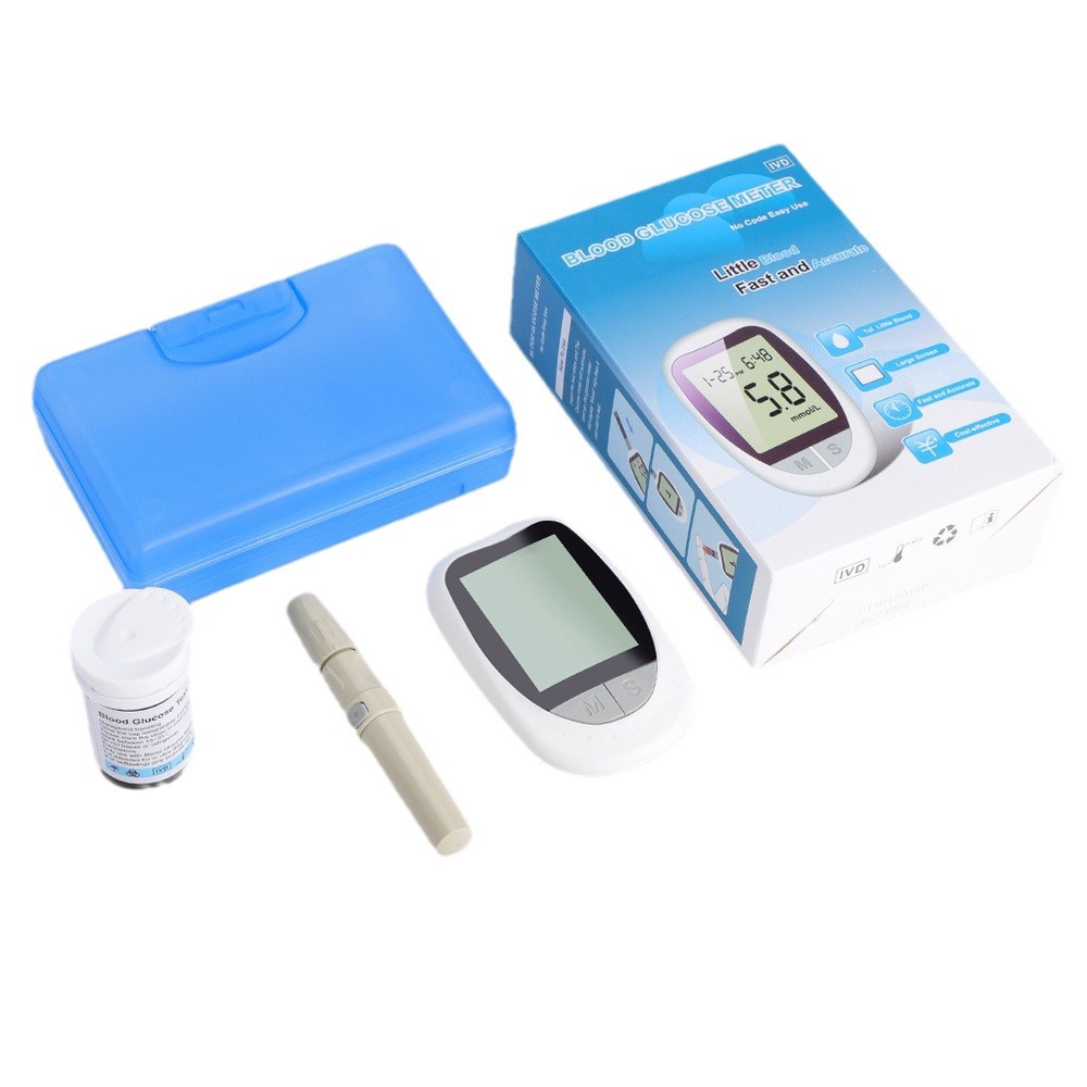 Blood Glucose Meter Medical Grade Precision Blood Glucose Detector Test Strips and Needles Fully Automatic Smart Home Blood Glucose Tester