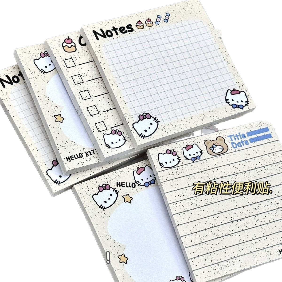 Cute and Simple Ink Dot Kt Sticky Notes for Students with High Aesthetic Appeal, Cartoon Style, Convenient for Ins