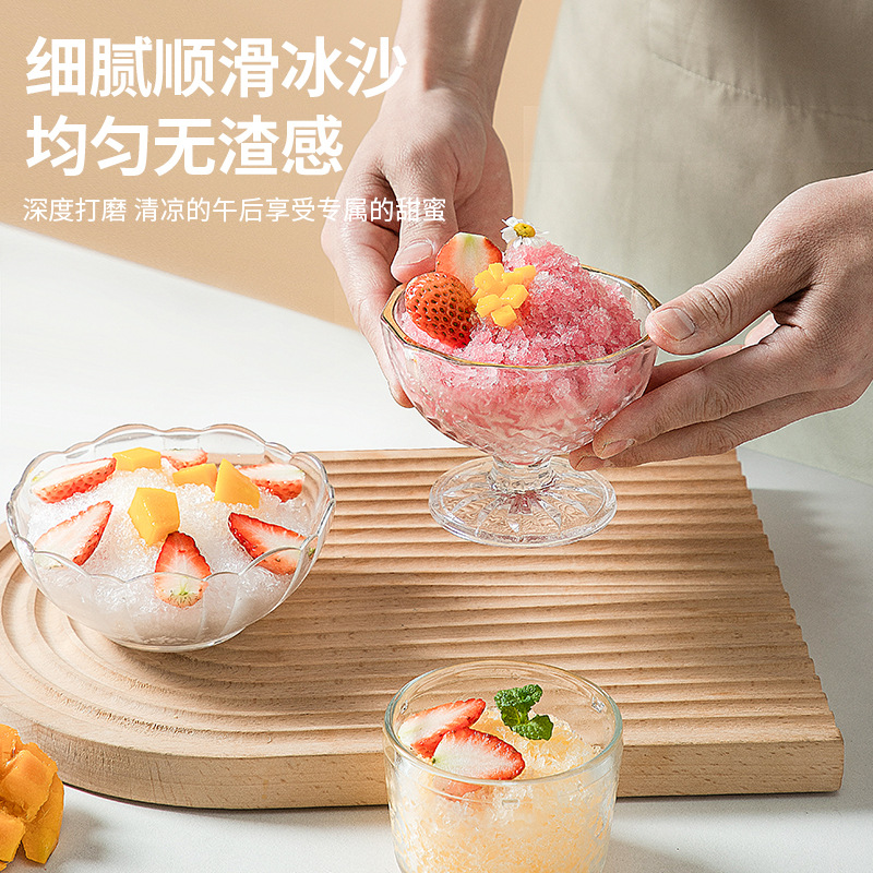 Wireless shaving ice machine Manual Home small hail ice machine stand hand crank ice ice machine sand ice crushing machine