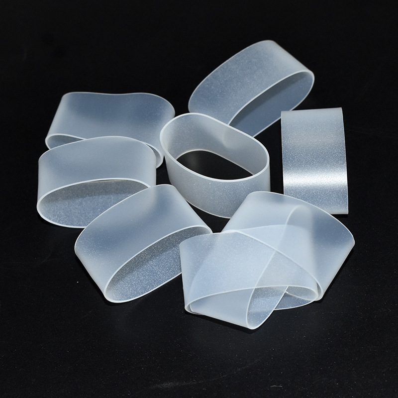 Widened Transparent Silicone Tie Coil Environmentally Friendly Bundled Silicone Ring Data Cable Coil High Elastic Silicone Rubber Band