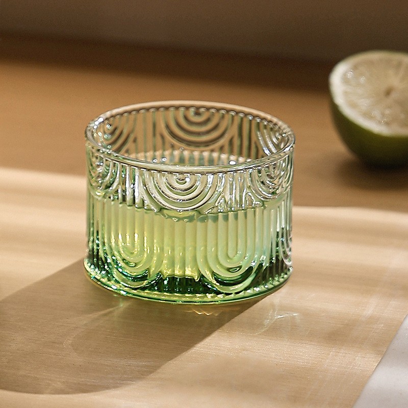 Glass Cold Water Kettle Ins Style Creative Embossed Glass Glass Water Cup Household Juice Cup One Pot One Cup Set