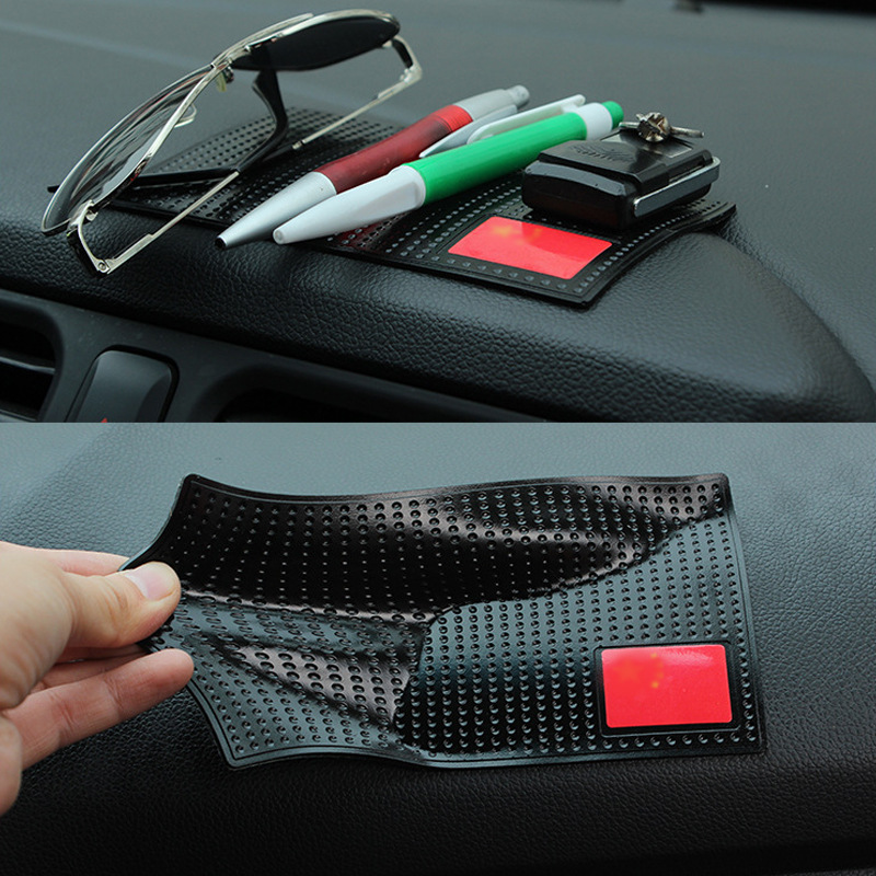 Car Five-Star Red Flag Anti-Slip Mat Pu Car Dashboard Red Flag Anti-Slip Mat Mobile Phone Ornaments Anti-Slip Mat Anti-Slip