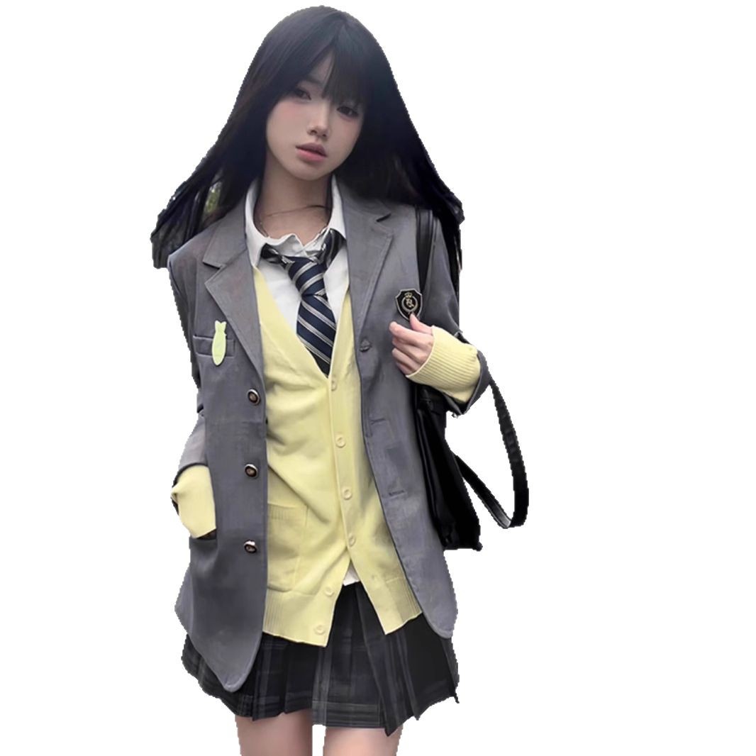 Flower Thousand Pigs Original Shengyan High Suit Academy Style JK Uniform Three-Button Multicolor Suit All-Match Jacket