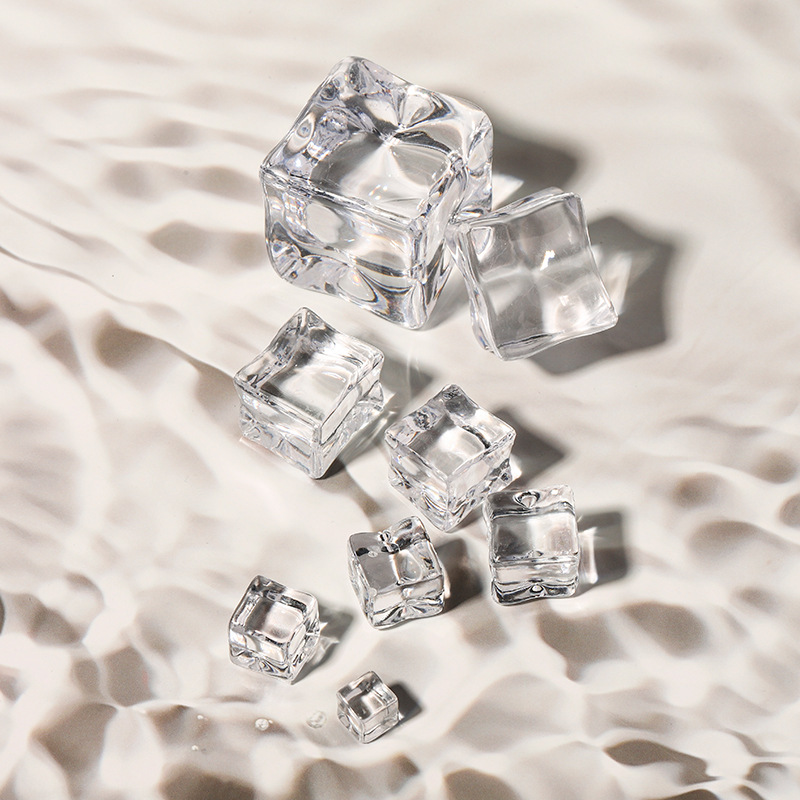 Acrylic fake ice cube Simulation Ice Cube irregular transparent square plastic crystal stone bar shooting props