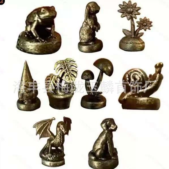 Мини-ландшафтное симуляционное животное, маленькие украшения, кросс-браундерные новые hinge, бронзовые изделия, домашние украшения