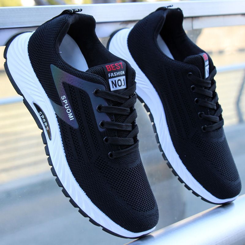 Обувь для мужчин среднего возраста для прогулок весной и осенью для пожилых, спортивная и повседневная, дышащие мягкие подошвы, супер мягкие нескользящие мужские туфли