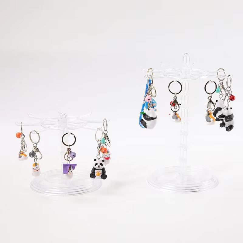 Key Chain Hanger Small Jewelry Small Pendant Display Rack Storage Rack Rotatable Rack Hair Ring Head Rope Desktop Finishing