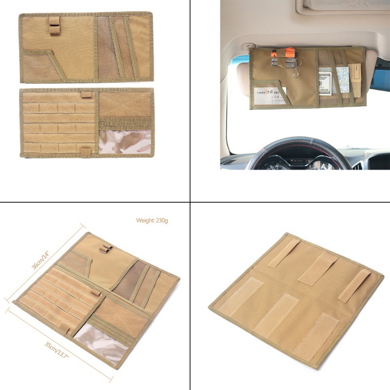 Тактическая сумка для хранения на визоре автомобиля, многофункциональная сумка