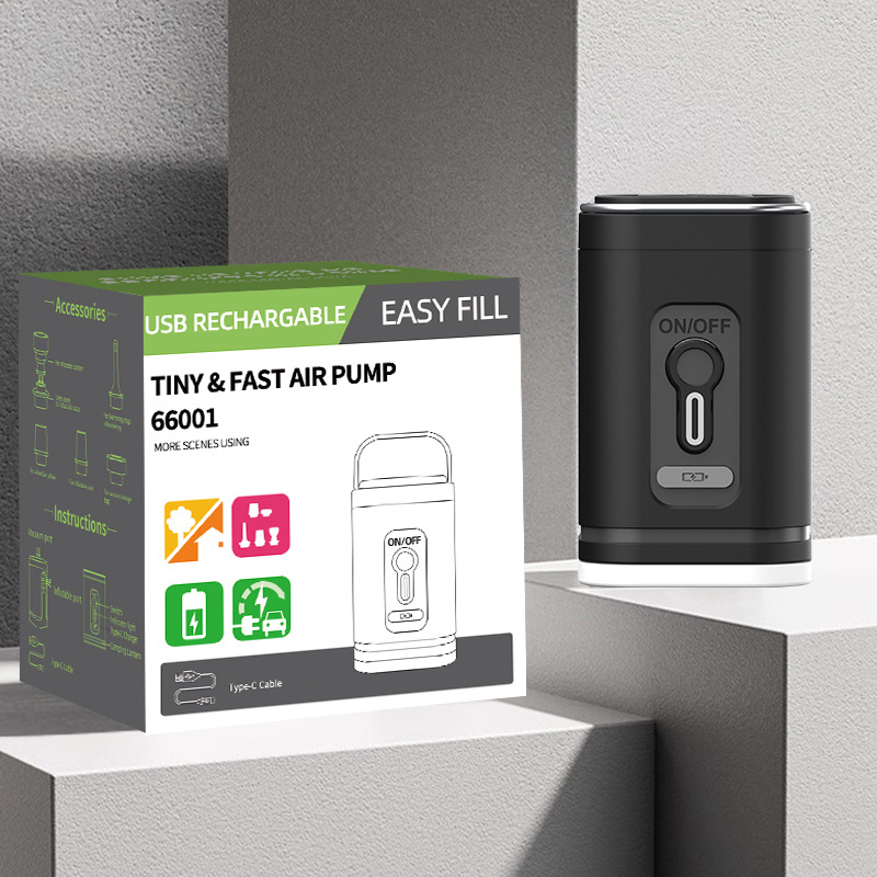 Outdoor Air Pump Mini Quick Air Pump Inflatable Mattress Dual-Purpose Pump Wireless Portable Electric Air Pump