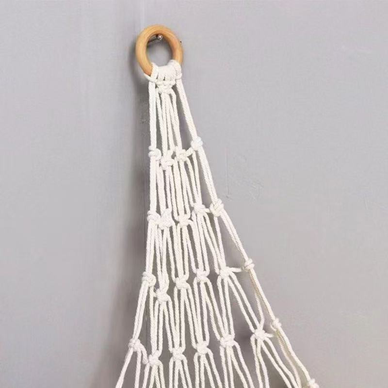 Triangle Wall Toy Net Bag Plush Toy Hand-woven Lace Hammock Bohemian Storage Hammock