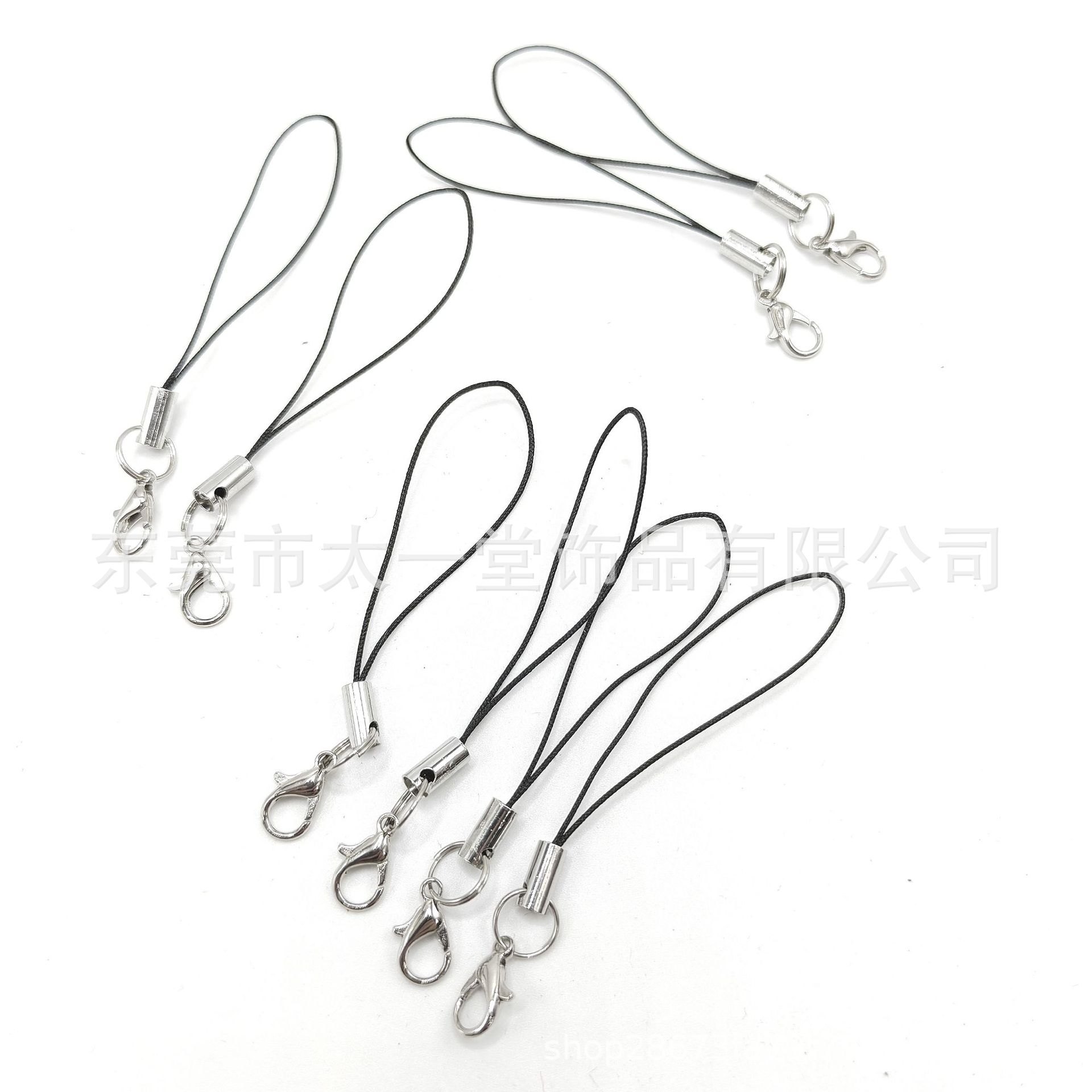 DIY Jewelry Accessories Lobster Clasp Mobile Phone Rope Black Lanyard Handmade Pendant Rope Mobile Phone Chain Pendant Rope Hand Rope