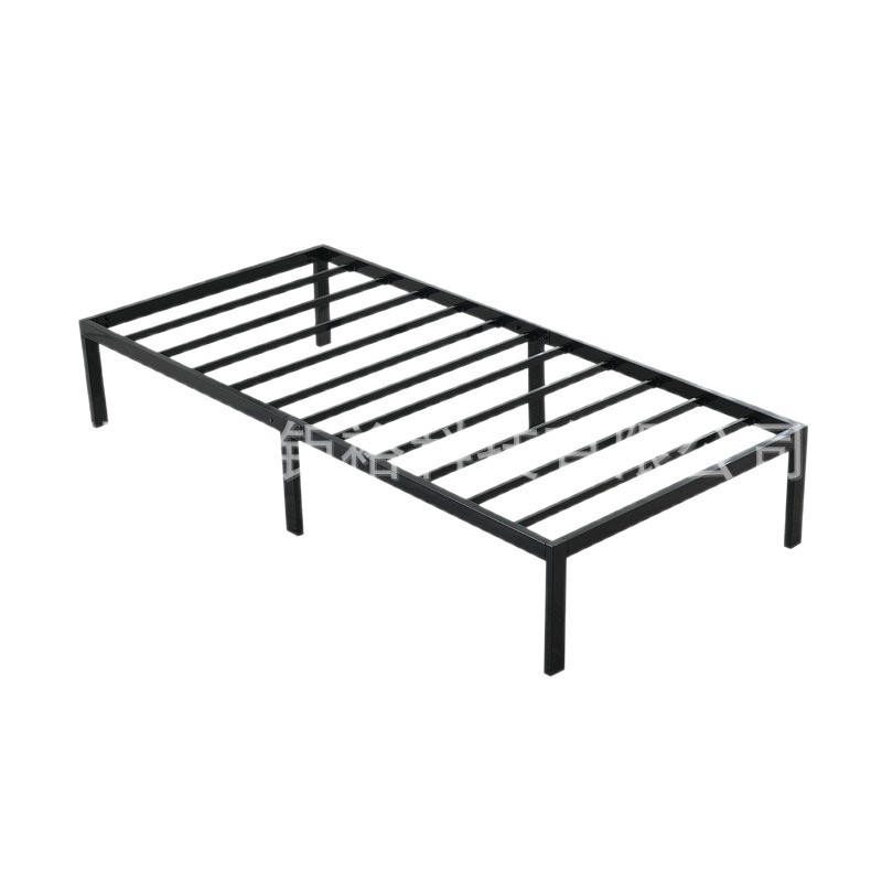 Cross-Border Supply Rental Metal Bed Frame Double Metal Row Frame B&B Apartment Wrought Iron Bed Frame Manufacturer