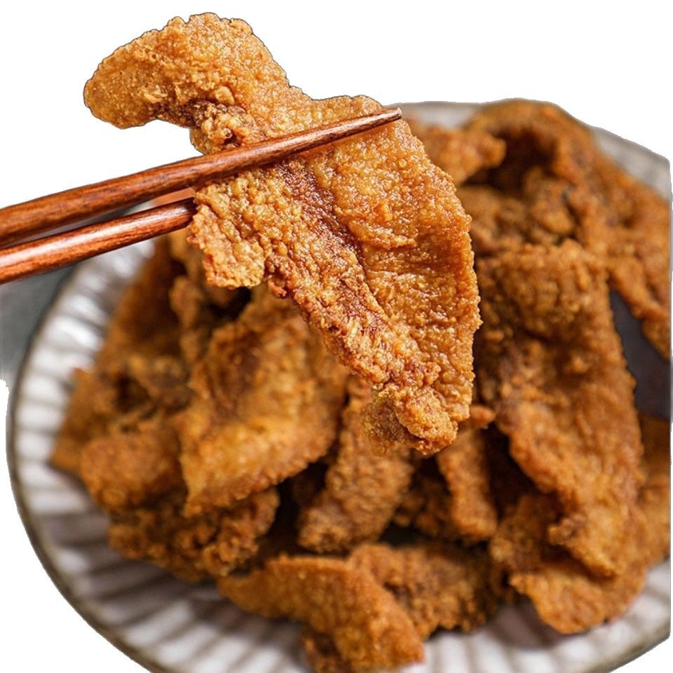 [Free Shipping] Spicy Lard Residue, Crispy Pork Belly Residue Snacks, Pork Jerky Residue Wholesale