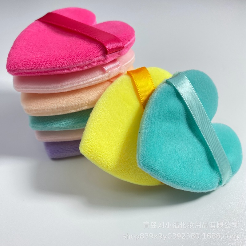 Crystal Super Soft Powder Puff Loose Powder Honey Powder Puff Powder Cake Makeup Flocking Powder Puff Short Plush Powder Puff Spot Wholesale