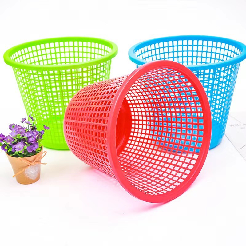 Plastic Cut Out Garbage Basket, Small Household Paper Basket, Cheap Trash Can Wholesale, Seedling Booster Tool Basket