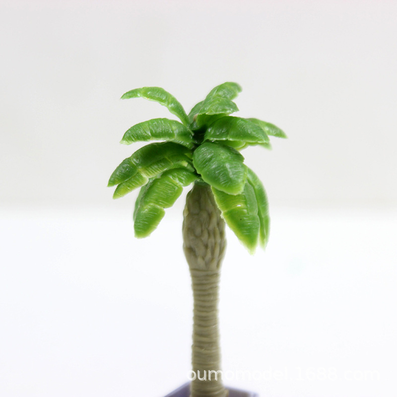 Mini simulation plant potted bamboo bonsai miniature coconut tree indoor sand table decorative ornaments model