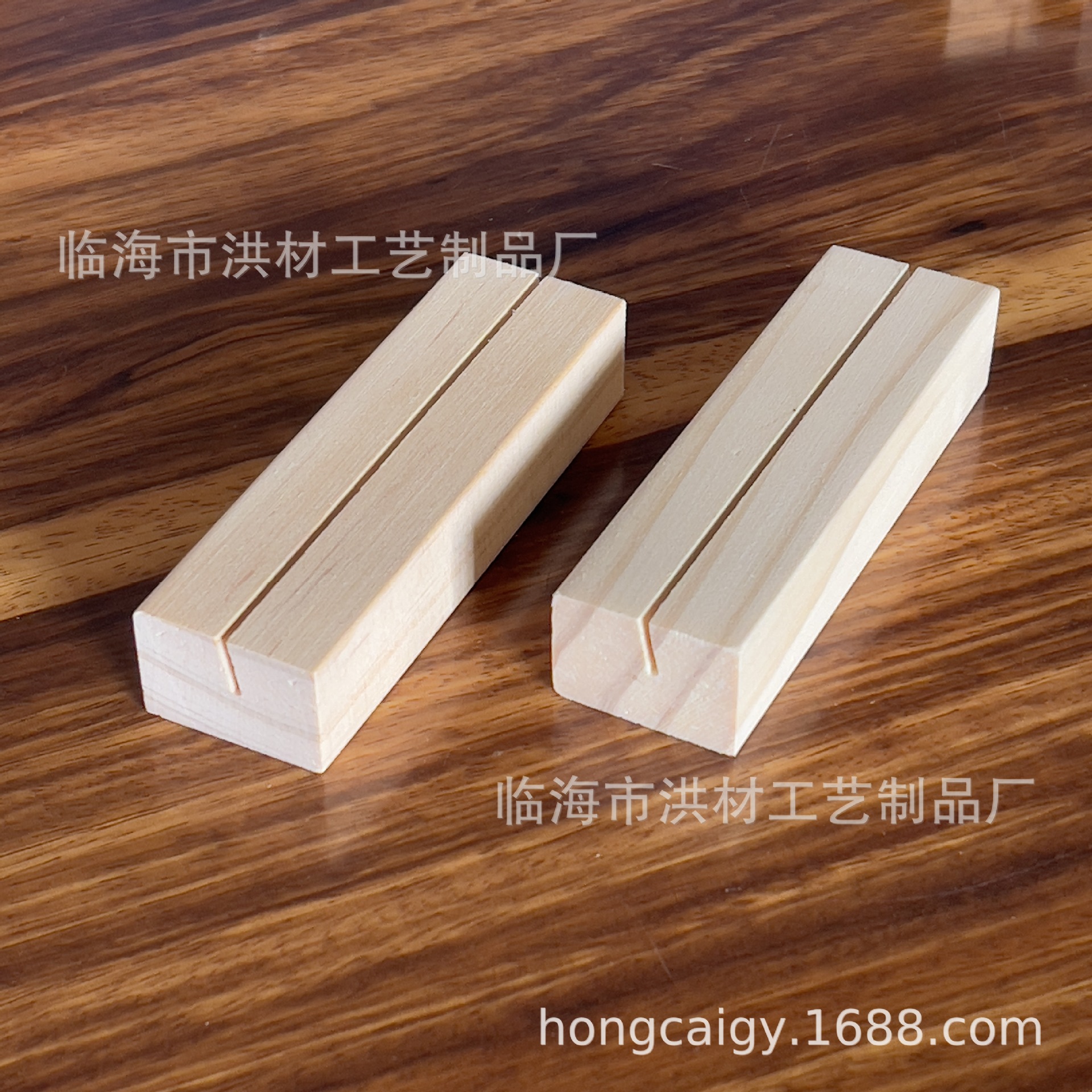Cross-border selling wooden desk calendar business card base pine exhibition card birthday wedding desktop seat note holder
