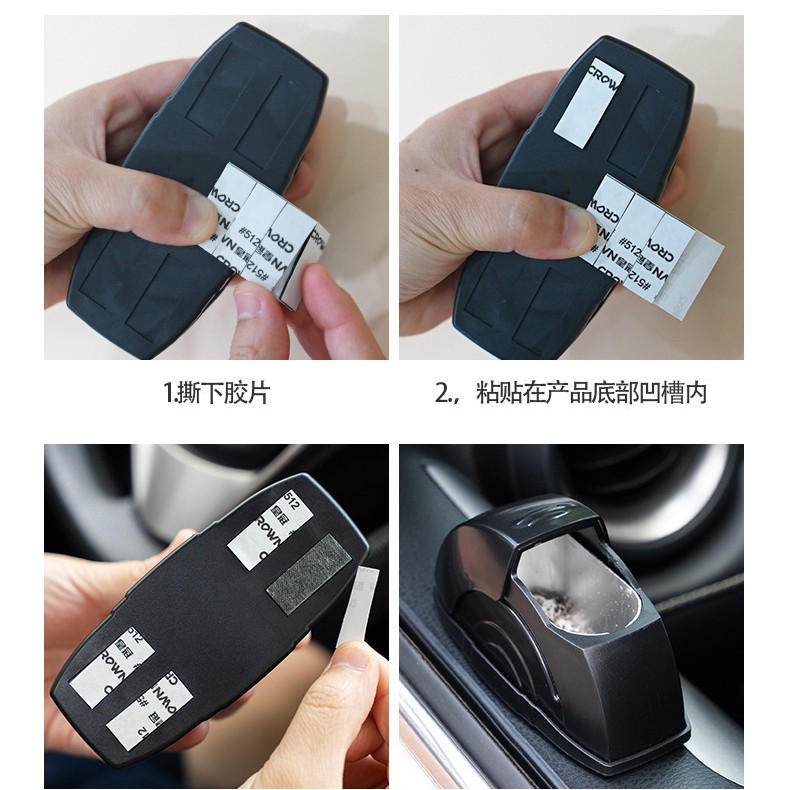 Car Ashtray with Cover, Creative Sliding Cover, High-End Artifact for Car Interior Decoration, Door Device That Does Not Fall Off and Prevents Flying