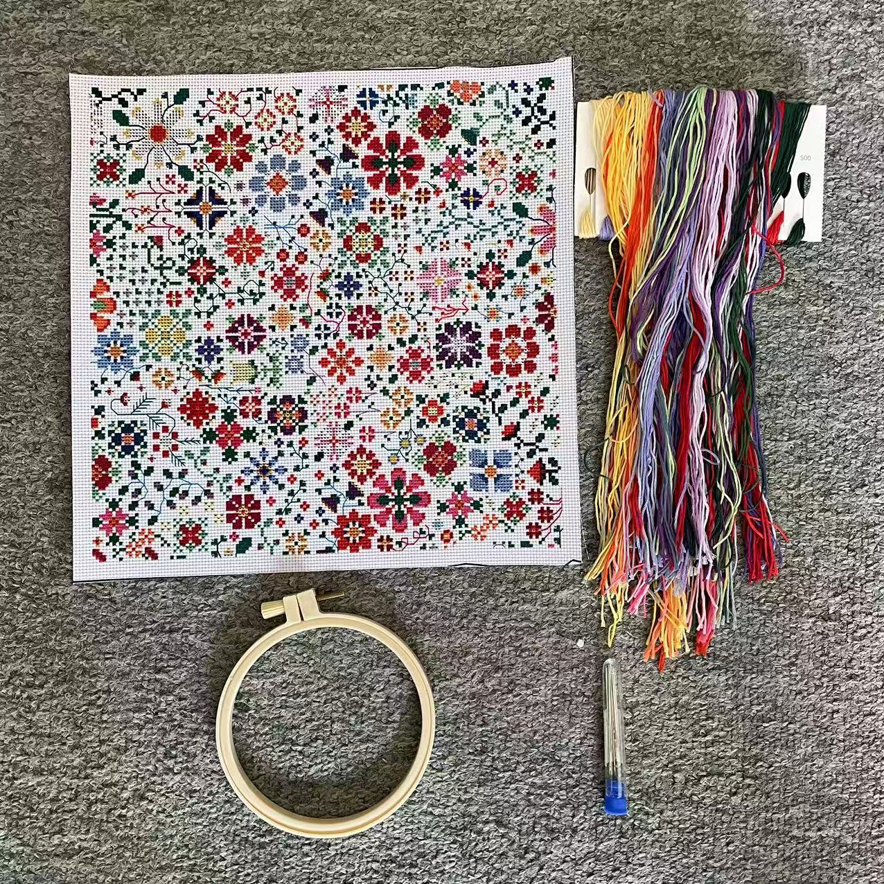 A Flower a Day Cross Stitch Kit