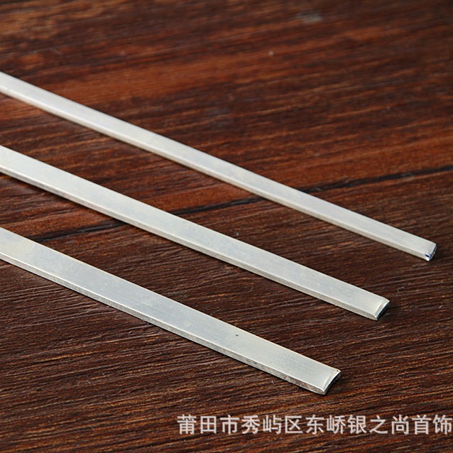 Pure Silver 9999 Semi-Finished Silver Piece Sterling Silver Bracelet DIY Ring Silver Bar Handmade Silver Jewelry Processing Silver Material