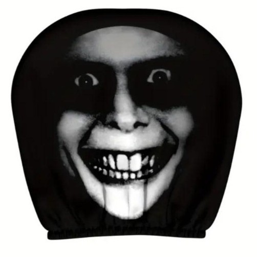 Foreign Trade Cross-Border Black Skull Car Printed Headrest Cover Universal Elastic Style Funny and Interesting Universal Headgear