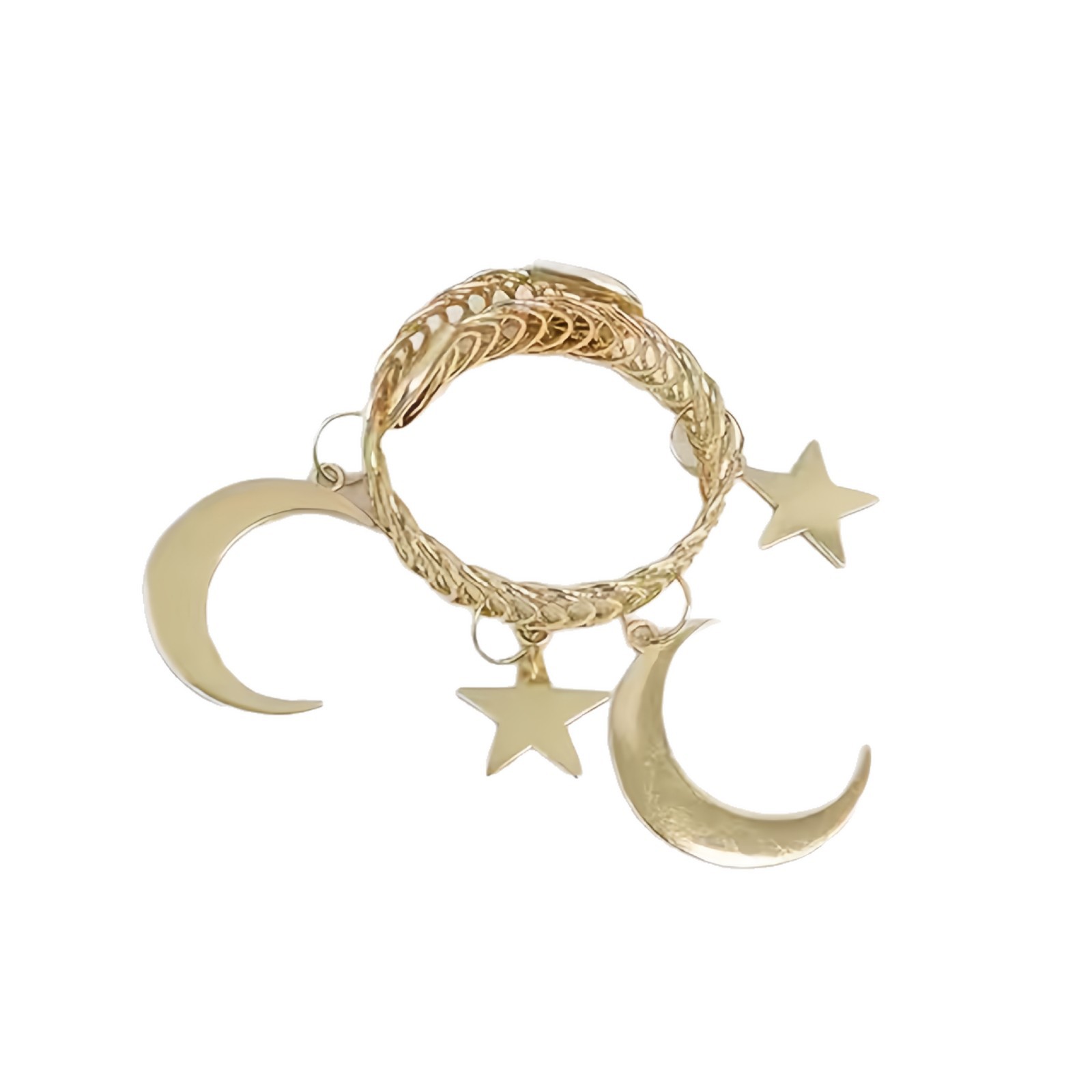 Cross-Border Hot-Selling Simple Star and Moon Spring Ring Curtain Straps for Home Bedroom and Living Room Curtain Buckles Wholesale