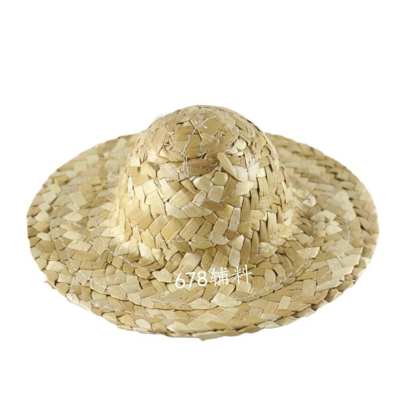 Cross-Border Mini Straw Hat Hand-Knitted Small Straw Hat Craft Decorative Hat DIY Jewelry Accessories 4-20C