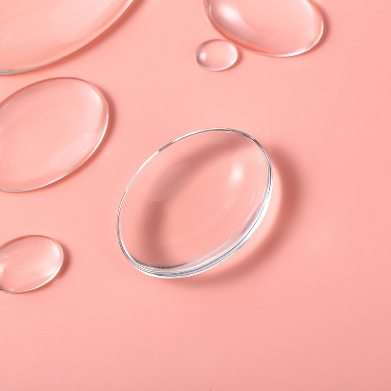 Time Gemstone Glass Patch Refrigerator Oval Egg-Shaped Patch Nail Art Color Card Doudou Labubu Eye Glass Patch