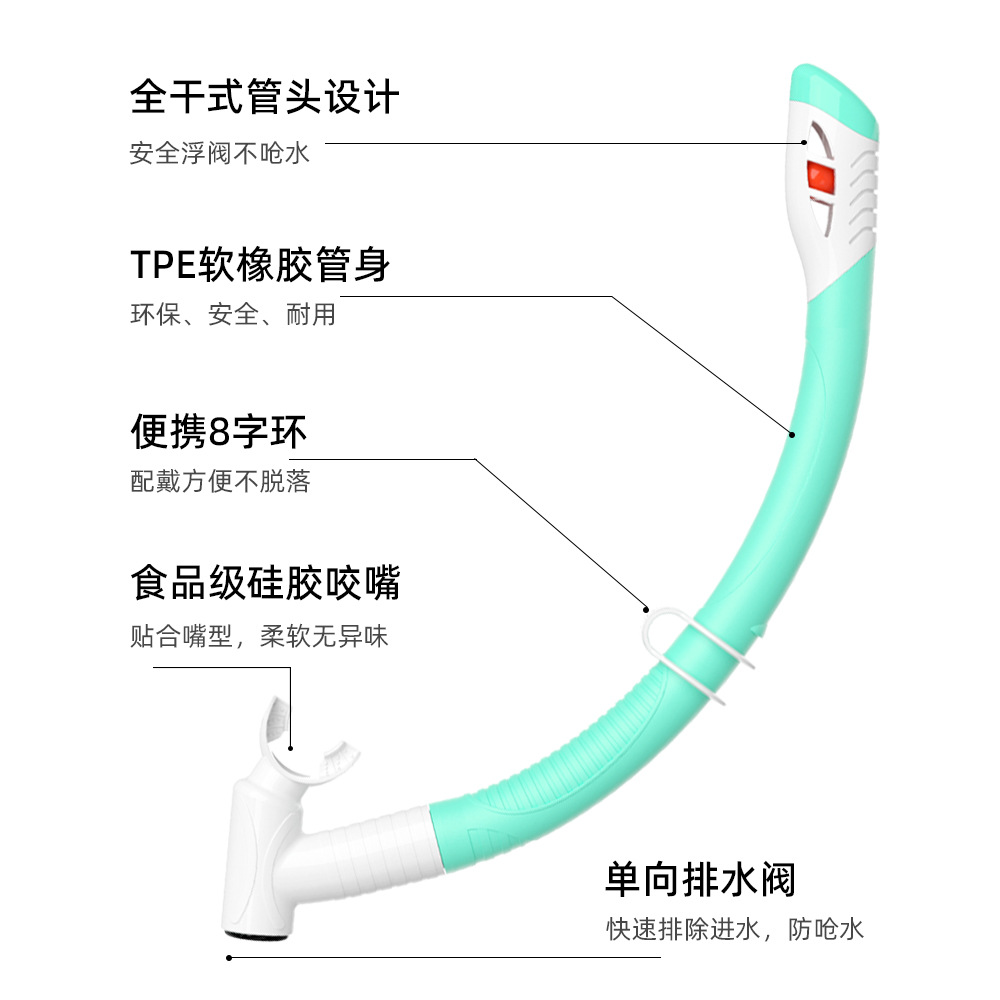 Cross-Border New Children's Snorkeling Set Children's Large-Frame Diving Goggles Snorkel Professional Swimming Snorkeling Goggles Mask