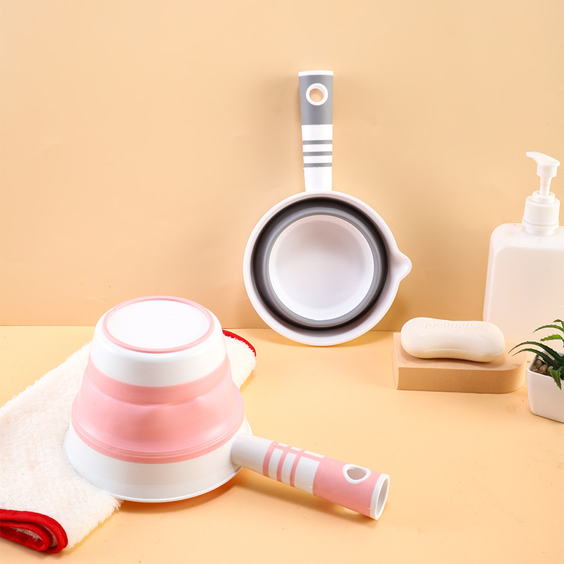 Cross-border Folding Water Spoon Kitchen Foldable Water Scoop Multifunctional Hanging Silicone Water Spoon Outdoor Folding Portable Water Spoon