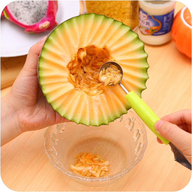 Double-headed ball digger stainless steel ball digger creative kitchen fruit platter multi-function tool corrugated carving knife