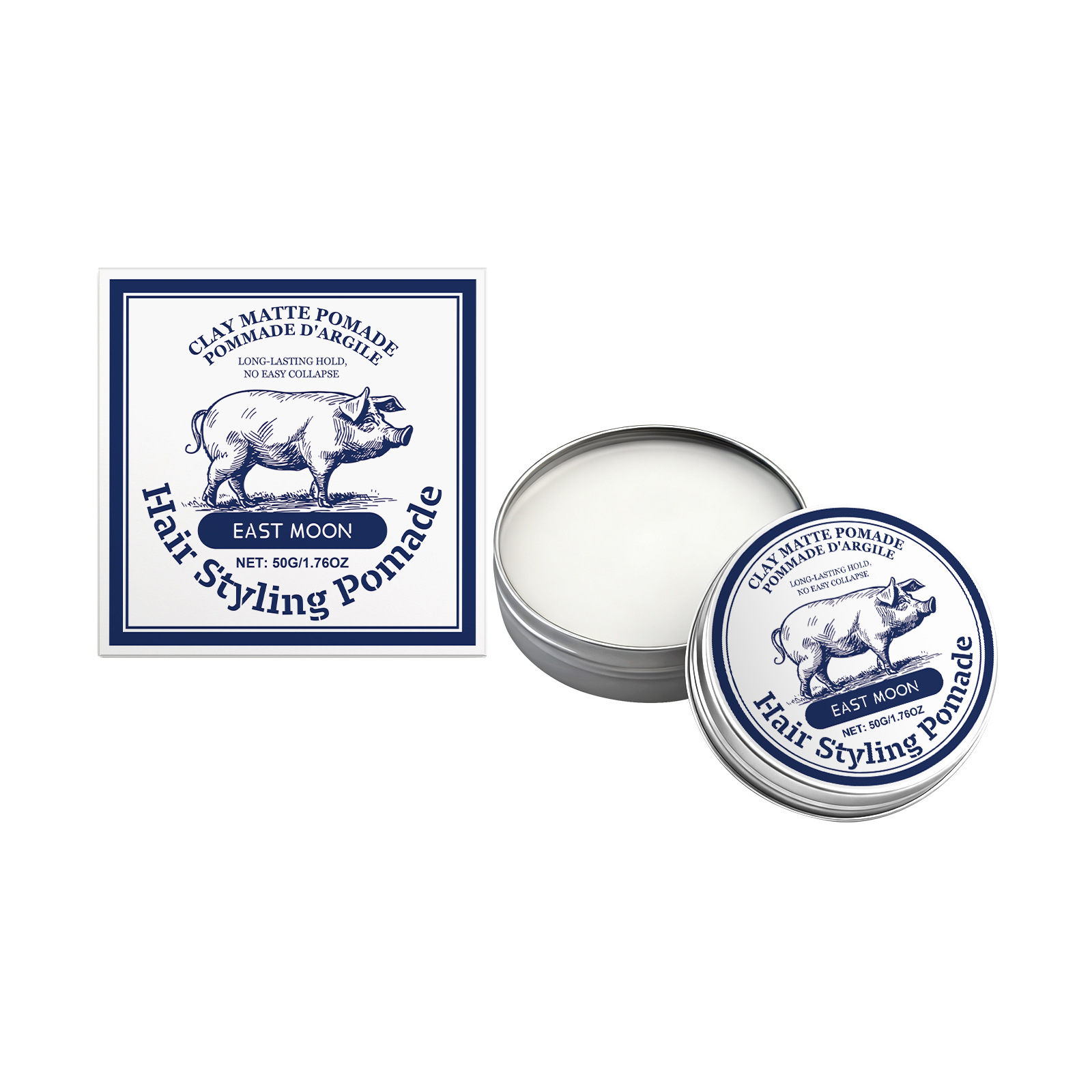 East Moon Men's Matte Styling Hair Mud Men's Hair Styling Refreshing Non-Sticky Easy to Care Smooth